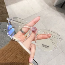 1pc Metal Frame Glasses Anti-Blue Light Glasses for Office Computer Polarized Prism Shading Eyeglasses Eye Protection Eyewear