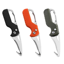 1pc Portable Letter Opener Express Parcel Knife Stainless Steel Paper-Knife Rope Sefety Belt Cutter Knife