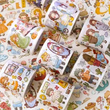 1pcs/1lot Decorative Adhesive tapes virgina doll Scrapbooking DIY Paper Scrapbooking Stickers 5m