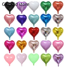 1pcs-20pcs 18Inch Multi RoseGold Heart Foil Ballons Metal Helium Globos Wedding Party Decorations Girl Birthday Engagement Gifts
