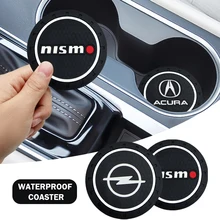 1pcs Car Coaster Water Cup Holder Mat Anti-Slip Pad For Renault Koleos Clio Laguna 2 Megane 2 3 Duster Logan Captur Car Styling