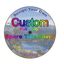 1pcs Car Spare Tire Cover Full Color Custom Own Logo Picture For Benz Jeep Nissan Mitsubishi Suzuki Dust-Proof Cars Wheel Covers