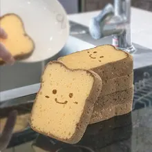 1pcs Japanese-style Cute Toast Shape Dish-washing Sponges Creative Scrubber Tools for Pots Dishes Kitchen Accessories Cleaning