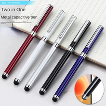 1pcs TC202 Metal Ball Pen Signing Pen  Mobile Phone Touch Screen Capacitive Neutral Pen Handwritten Business Pen Gift Stationery