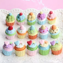 2/5/15pcs Cute 1/2 Miniature Dollhouse Cup Cake DIY Dessert Mini Food for Blyth Pullip Doll House Kitchen Accessories Toy