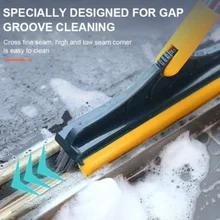 2 in 1 Detachable Cleaning Brush Long Handle Floor Scrub Universal Brush Magic Broom Brush Scraper Tile Kitchen Cleaning Tool