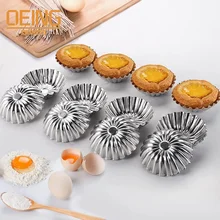 20 Pcs Mini Carbon Steel Tart Molds Cupcake Cookie Pudding Pie Mould Non-stick Baking Tool Muffin Cups Baking Accessories Tools