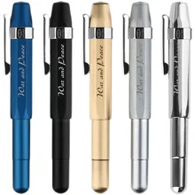 2022 Alpha Retro All-copper Retro Travel Short Fountain Pen Pocket Pen Extra Small Art Aluminum Alloy Fountain Pen Home Gift Set