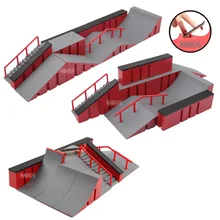 2022 Finger Board Skate Park Ramp Track Skatepark Fingerboard Rail Training Sport Deck Skateboard Set Christmas Toy Gift For Boy