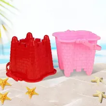 2022 Hot Selling Children's Beach Bucket Toy Baby Playing Sand Snow Tools Plastic Castle Modeling Bucket Seaside Toy Bucket
