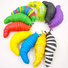 2022 New Fidget Toy Adult Slug Articulated Flexible 3D Slug Fidget Toy Relief Anti-Anxiety Sensory Toys Kids Reliever Gift