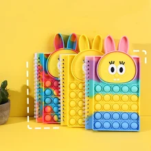 2022 Pop Bubble Fidget A5 A6 Cartoon Unicorn Cute Colorful Notebook for Push it Pop Sensory Toys for Office School Supplies