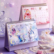 2023 Girl Heart Hollow Cover Desk Calendar Kawaii Korean Creative Annual Calendar New Year Decoration Gift