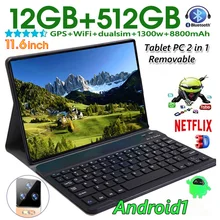 2023 New Global Version 4K HD Screen Android 11.0 12GB RAM 512GB ROM  Snapdragon 845 Tablet PC 5G Dual SIM Card WIFI Google Play