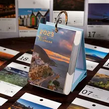 2023 travel calendar can be torn and turned one-way landscape calendar creative travel ins ornaments