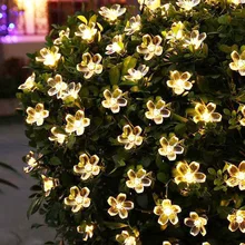 20M 200LED Solar String Lights LED Sakura Street Garland Lawn Lamp Waterproof IP65 Christmas New Year Outdoor Lighting Decor