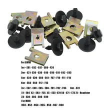 20PCS For BMW Hex Head Tapping Socket Bolt Screw Clips Undertray Splash Guard High Quality Exterior Car & Truck Parts