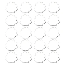 20Pcs Clear Acrylic Blank Shell Seat Card Wedding Guest Name Card Birthday Party Food Logo