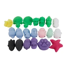 20Pcs Mini Squeeze Toy Squishy Mochi Soft Release Stress Toys Kawaii Animal Squishy Decompression Toys Seal Octopus Rabbit  N20