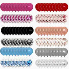 20Pcs Red Gold Silver Rose Gold Green Chrome Metal Balloons PearlLatex Sequin Ballons Set Birthday Decoration Globos Balony