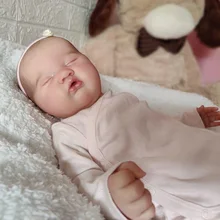 20inch ASHIA Reborn Doll Kit Cute Sleeping Baby Lifelike Soft Touch Painted Doll Parts DIY Blank Doll Kit Bebe Toys