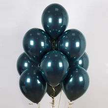 20pcs 10/12inch Teal Blue Latex Balloons Wine Red Wedding Birthday Party Balloon Ocean Party Decoration Supplies Helium Balloon