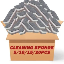 20pcs Sponge Cleaner Cloth Household Nano Sponge Dishwashing  Sponge Wipe Dishwashing Cloth For Kitchen Bathroom Cleaning Tools