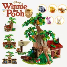 21326 Disney 1265PCS Winnie The Pooh Tree House Bear Building Blocks Bricks Toys Kids Children Birthday Gifts 7178 61326