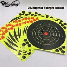 25/50Pcs Splash Flower Target 8Inch Hunting And Shooting Sticky Target Paper for Aiming Pistol/Rifle Target Shooting