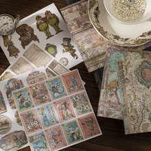 25 pieces Vegetables sticker book vintage literary DIY decorative priming stickers classical Postable and writable 6 Choices