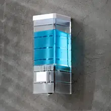 250ml Wall Mounted Shampoo Soap Dispenser Shampoo Dispenser Chrome Finish Square Liquid Soap Bottle Bathroom Accessories