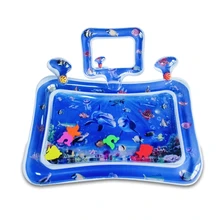 25in Splash Water Mat Inflatable PVC Water Mat for Newborn Unisex Interactive Above-Ground Pool Activity Toddler Favors