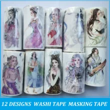 26 Beauty Girls Washi Tape OKMT Adhesive Masking Tape Planner DIY Craft Scrapbooking Diary Journal Sticker Decorative Album Gift