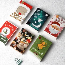 28 Sheets/Set Merry Christmas LOMO Card DIY Mini Greeting Card Warm Christmas Eve Gift Wishes Message Card