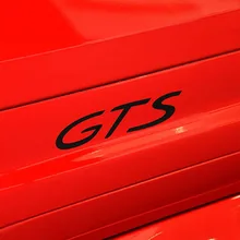 2PCS Car Styling GTS Body Emblem Badge Sticker For Cayenne Cayman Panamera Macan Taycan Carrera Boxster 911 718 928 901 930
