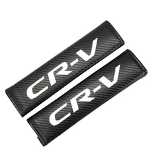 2PCS For Honda CR-V CRV Auto Seat Belt Covers Carbon Fiber Universal Car Belt Shoulder Pad Interior Protective Cover Accessories
