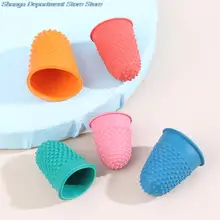 2Pcs/Set Rubber Thimble Protector Finger Tip Craft Needlework Sewing Accessories