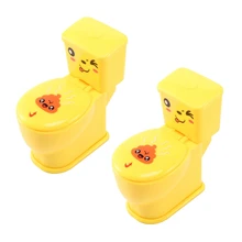 2X Mini Prank Squirt Spray Water Toilet Tricky Toilet Seat Funny Gifts Jokes Toys Anti-Stress Gags Joke Toy