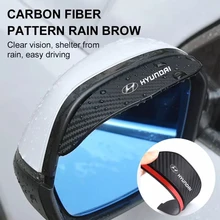 2pcs Car Side Rear View Mirror Rain Eyebrow Sticker For Hyundai Sonata i40 i30 Tucson Genesis IONIQ Elantra Rena IX25 IX35 Car A