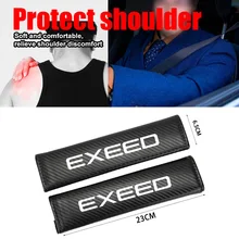 2pcs Carbon Fiber Car Seat Belt Shoulder Protection Cover For CHERY EXEED TXL TX 2019 2020 2021 2022 AUTO Accessories