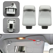 2pcs Sun Visor Holder Clip Grey MR654343 For Mitsubishi ASX 2012 - 2016 For Lancer For EVO 10 Gray Y41 Gray Car Accessories