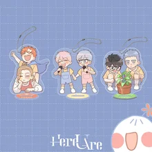3 Designs Comic Here U Are Acrylic Stand Yu Yang  Li Huan Figure Model Plate Holder Key Chain Pendant Fans Gift