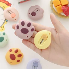 3 PC Cute Cartoon Cat Claw Retractable Paper Cutter Utility Knives Stationery for School Office Home  Mini Box Cutter