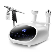 3 in 1 Ultrasonic High frequency Vibration Facial Eyes Massager Deep Cleansing Nutrition Introduction oxygen Injection Spray Gun