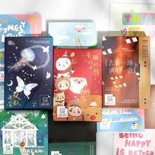 30 Sheets/Set Romantic Valentine's Day Lovers Confession Blessing Postcard Christmas and New Year Gift Greeting Card