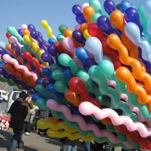 30PCS Thickened Multicolor Strip Balloon Twist Spiral Metal Rocket Wedding Bar KTV Birthday Party Decoration Supplies 1.8g