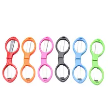 30Pcs Multifunction 8 Words Fold Scissors Plastic Handle Stainless Steel Student Stationery Handmade Crafts Kids DIY Tool