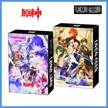 30pcs New Game Cartoon Genshin Impact Lomo Cards Mini Postcard Greeting Cards Letter Pads Merry Christmas Birthday Gifts