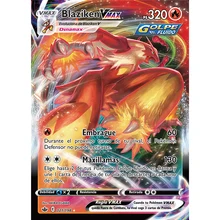 320Point Blaziken Vmax Pokemon Cards Metal DIY Card Pikachu Charizard Golden Limited Edition Kids Gift Game Collection Cards