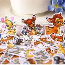35pcs Disney Deer Bambi Anime Figure Creative Stickers DIY Albums Luggage Notebook Guitar Waterproof Stickers birthday gifts